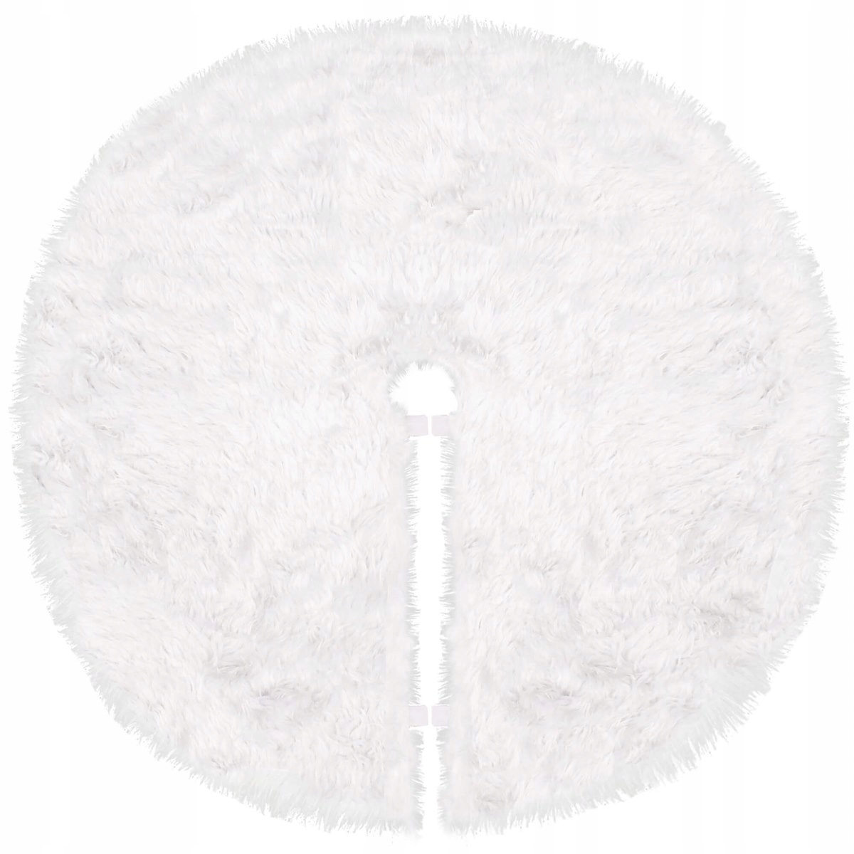 Covoras de pus sub bradul de Craciun, diametru 72 cm, imitatie blana alba [10]