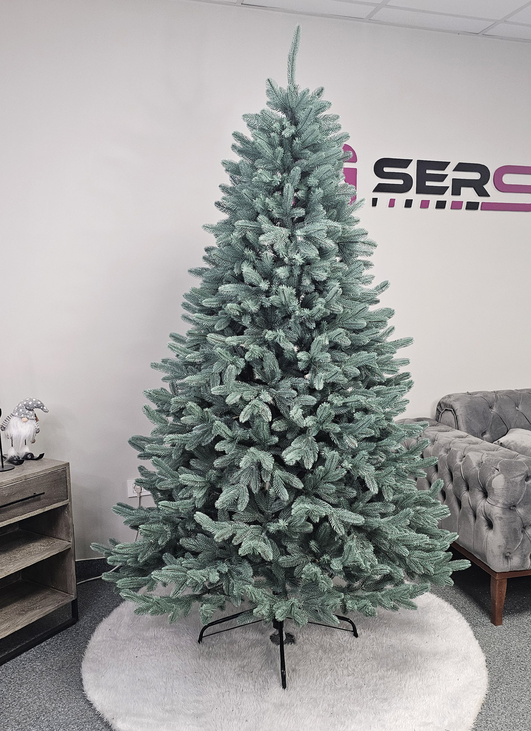 Brad artificial Christmas Deluxe by Sersimo, Laponia Select argintiu, integral 3D, 230cm [7]