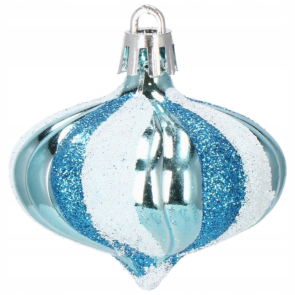 Set globuri si decoratiuni de Craciun, 77 piese, diverse dimensiuni, albastru [13]