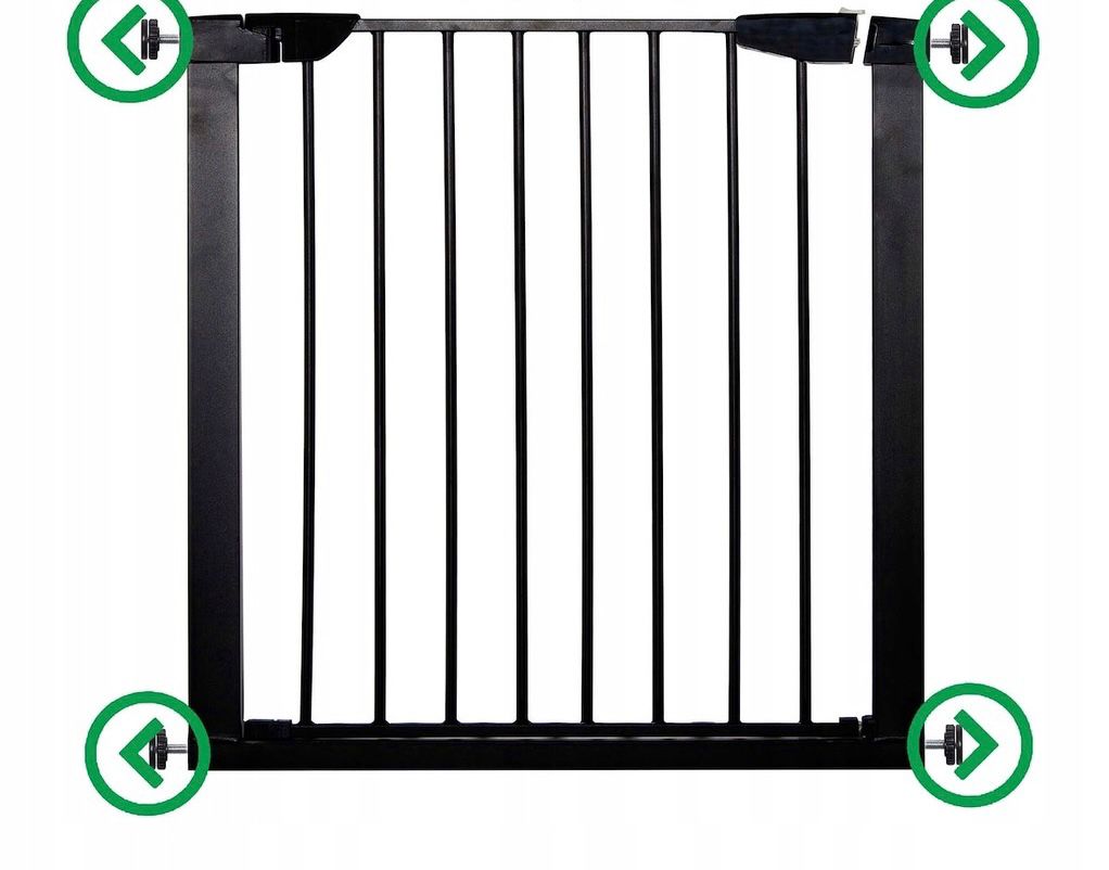 Poarta de siguranta Safety Gate pentru scari, ajustabila 103-110 cm, din otel, neagra [11]