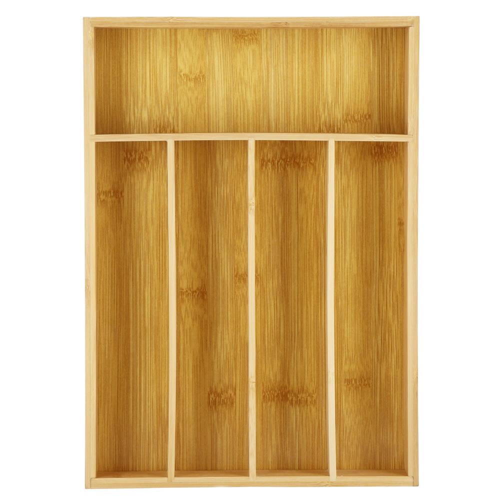 Organizator tacamuri si ustensile bucatarie, bambus, 25x35x5cm [14]