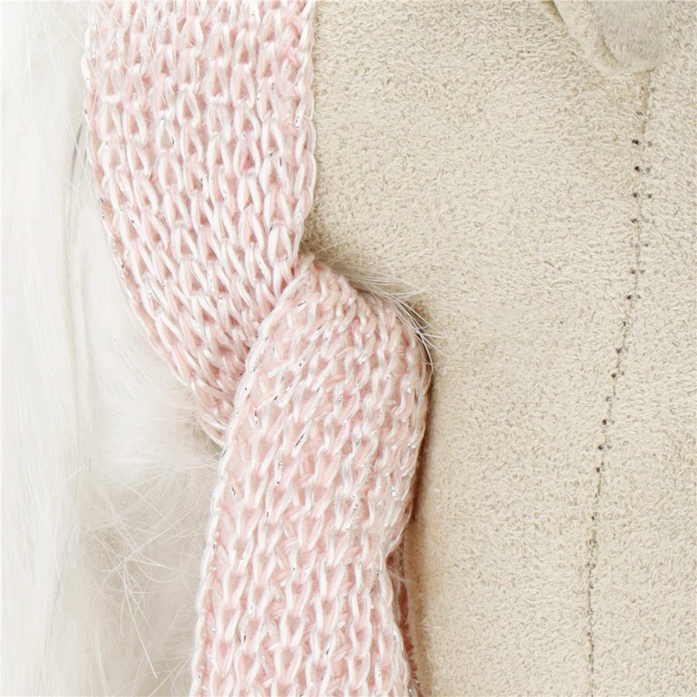 Figurina Craciun, Ren alb cu fular, inaltime 48cm [15]