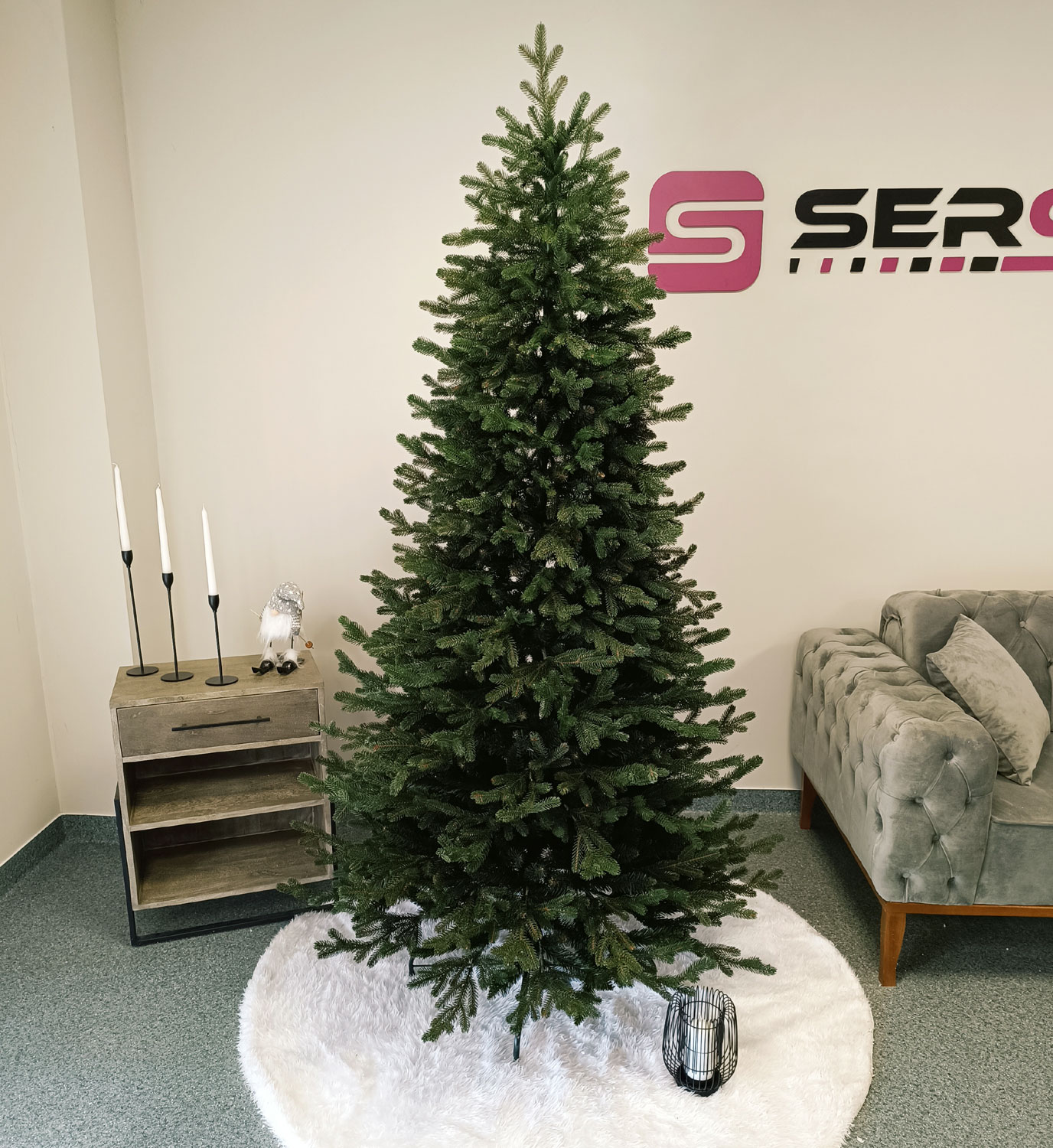 Brad artificial Christmas Deluxe by Sersimo, Viena Slim, 2D+3D, 210cm [10]
