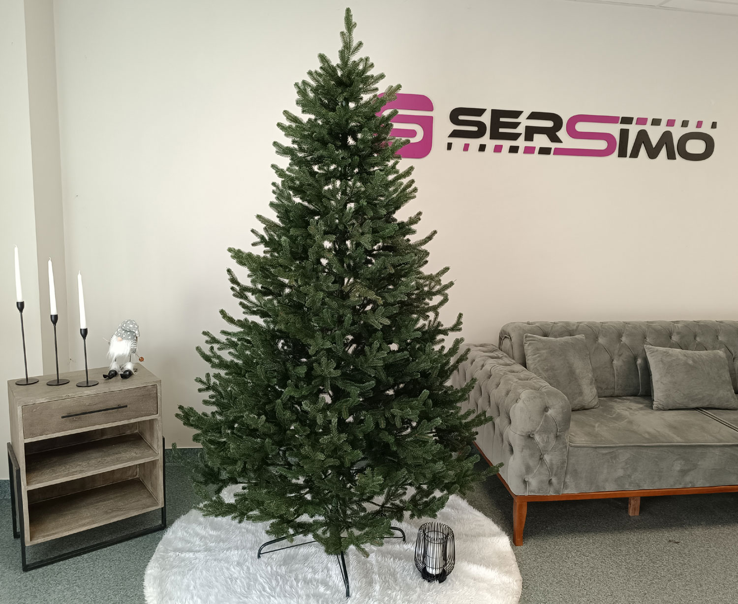 Brad artificial Christmas Deluxe by Sersimo, Viena verde, 3D, 210cm [20]