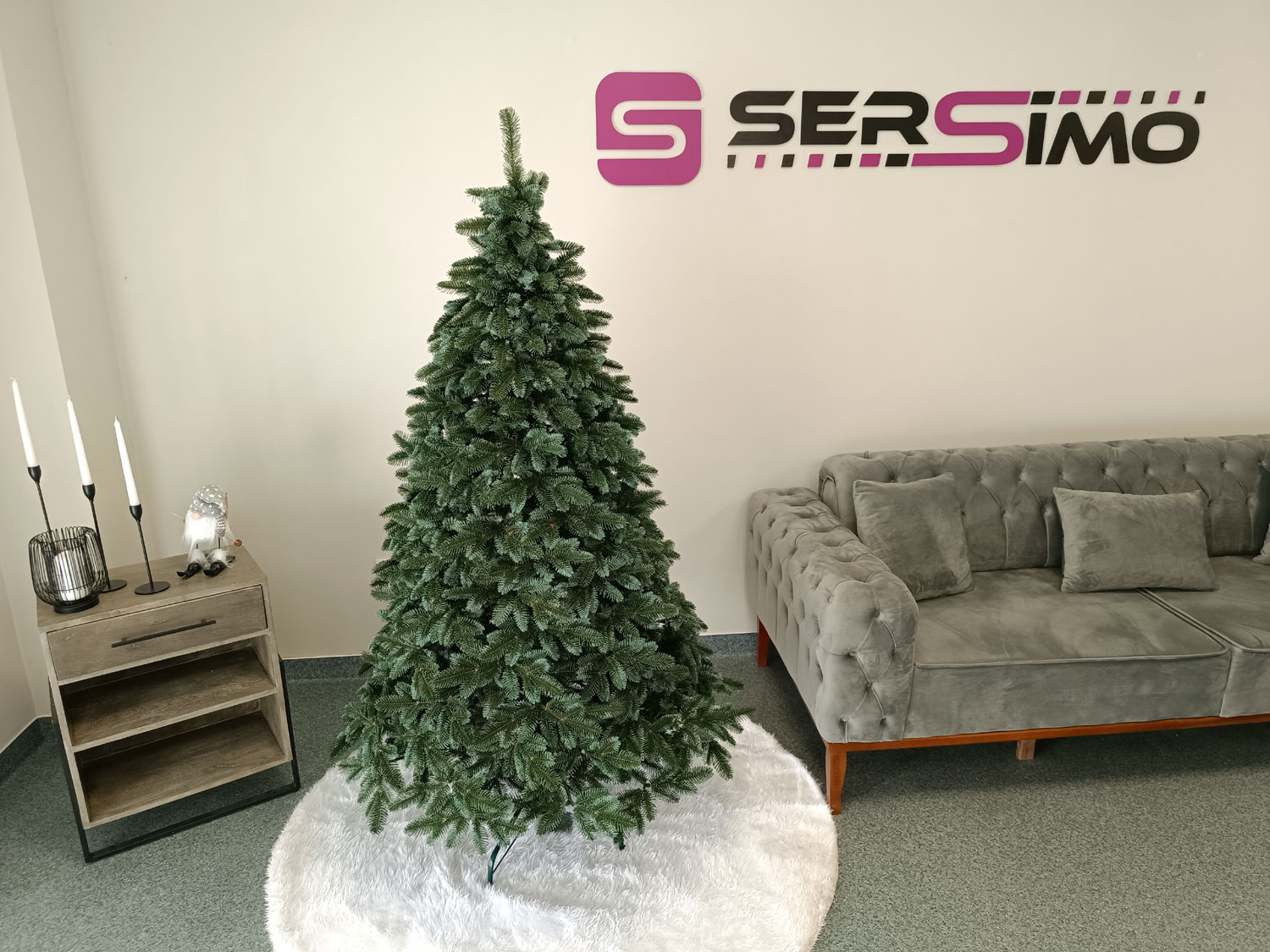 Brad artificial Christmas Deluxe by Sersimo, Canada argintiu, 3D,180cm [7]