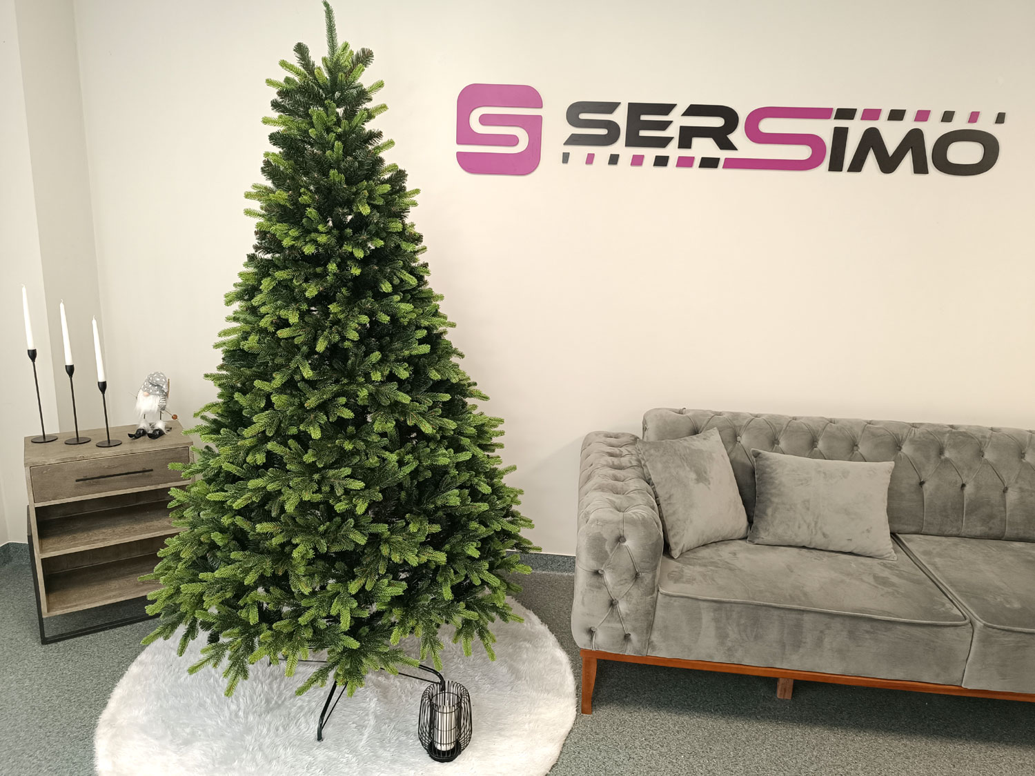 Brad artificial Christmas Deluxe by Sersimo, Carpati cu varfuri verzi, 2D+3D, 210cm [18]