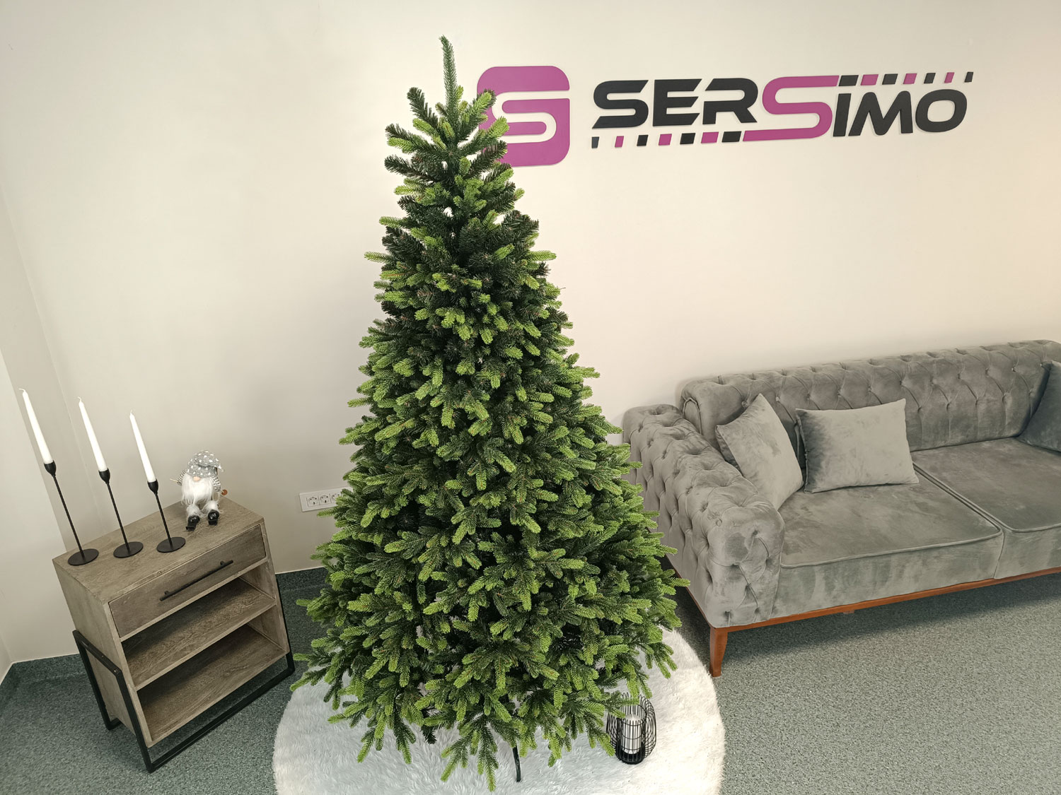 Brad artificial Christmas Deluxe by Sersimo, Carpati cu varfuri verzi, 2D+3D, 210cm [9]