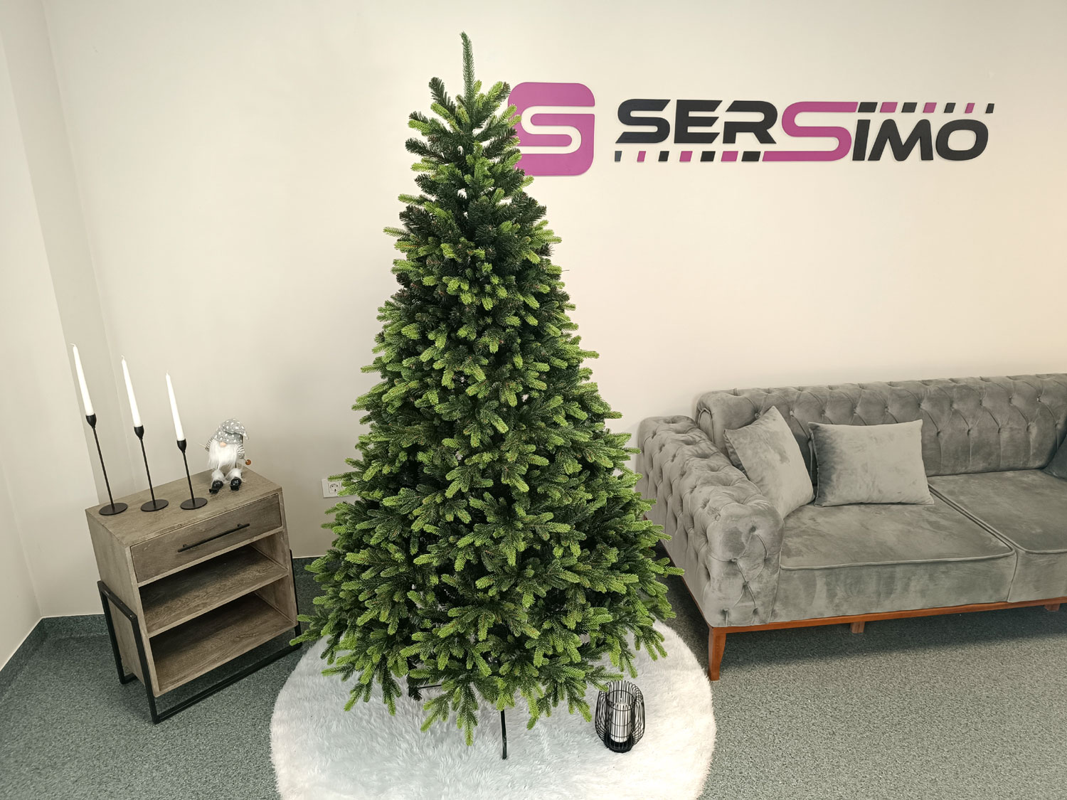 Brad artificial Christmas Deluxe by Sersimo, Carpati cu varfuri verzi, 2D+3D, 210cm [13]