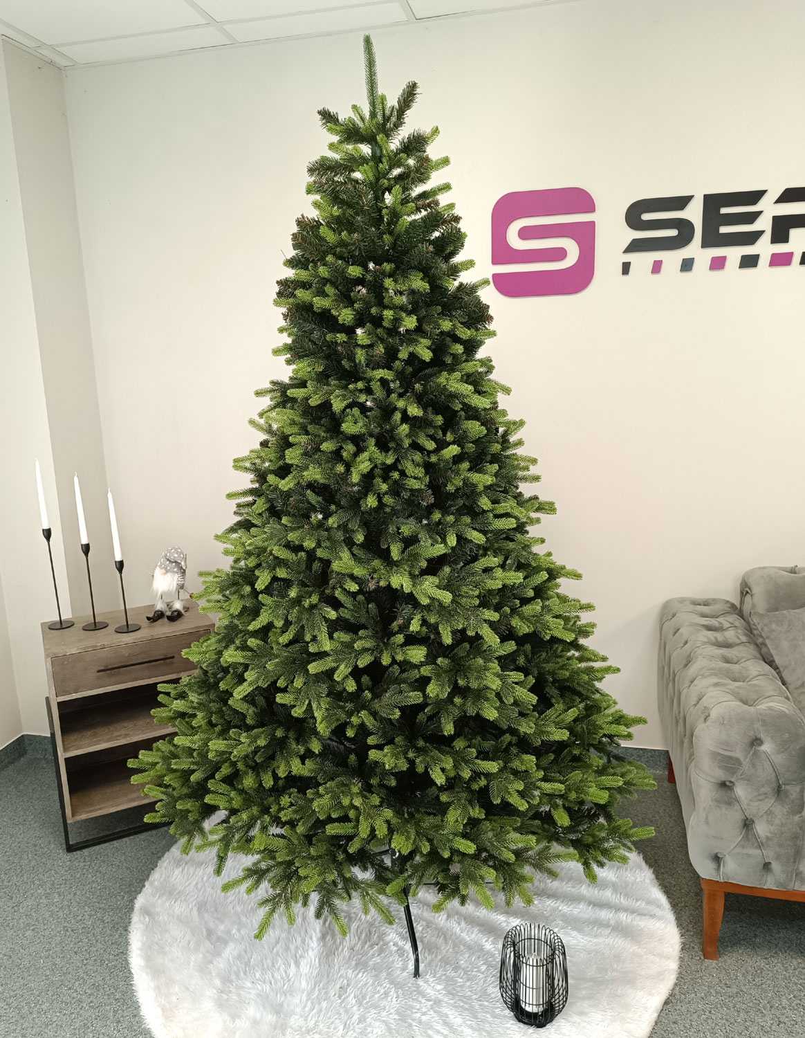 Brad artificial Christmas Deluxe by Sersimo, Carpati cu varfuri verzi, 2D+3D, 250cm [5]