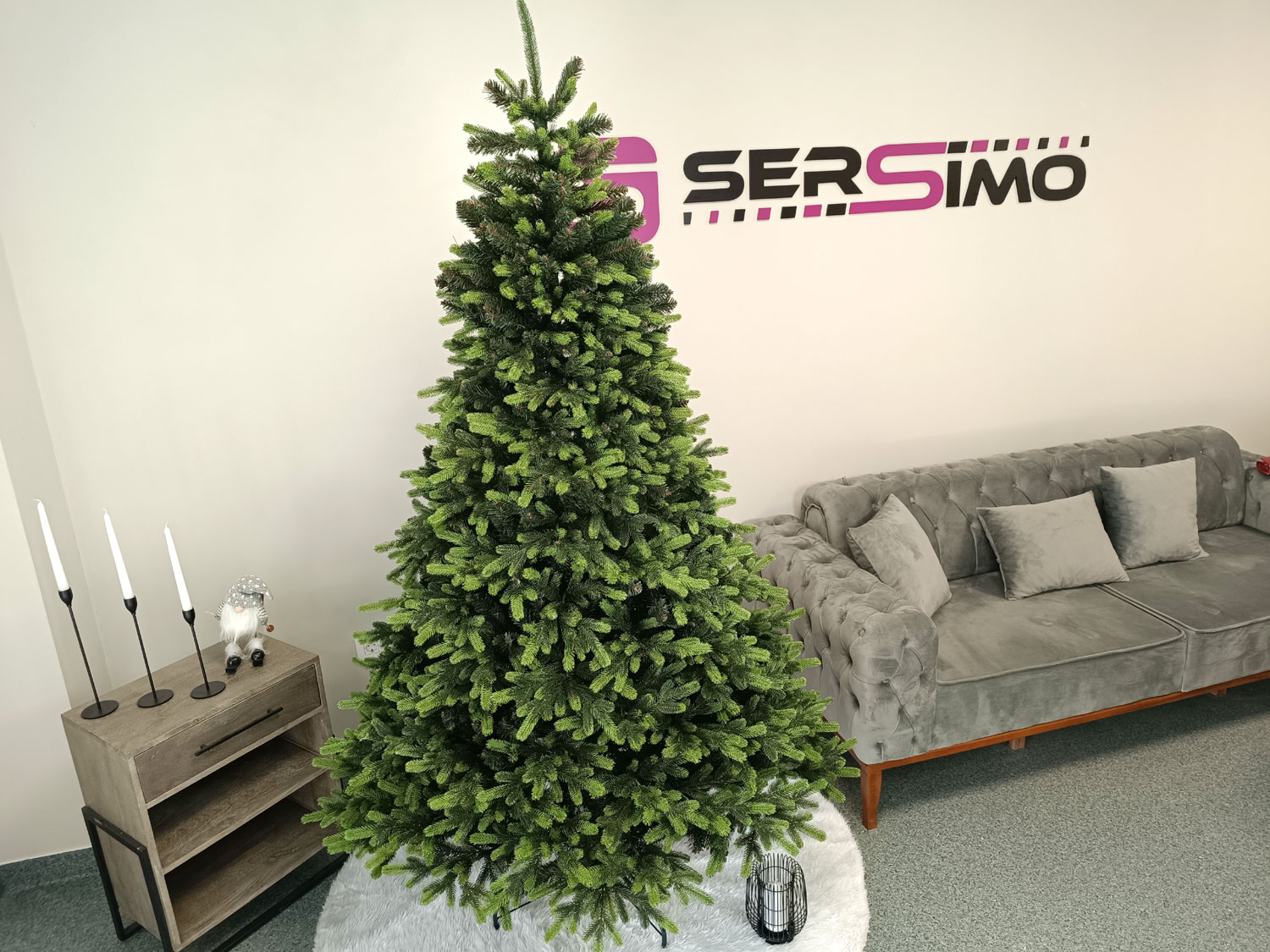 Brad artificial Christmas Deluxe by Sersimo, Carpati cu varfuri verzi, 2D+3D, 250cm [17]