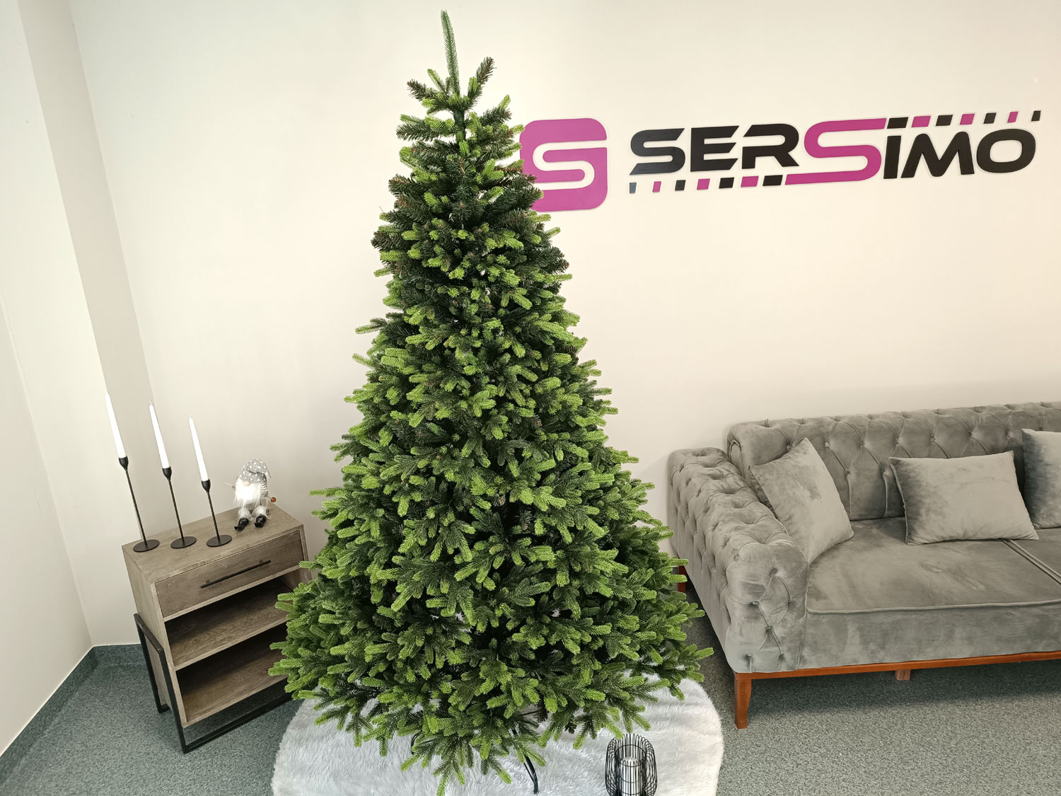 Brad artificial Christmas Deluxe by Sersimo, Carpati cu varfuri verzi, 2D+3D, 250cm [18]