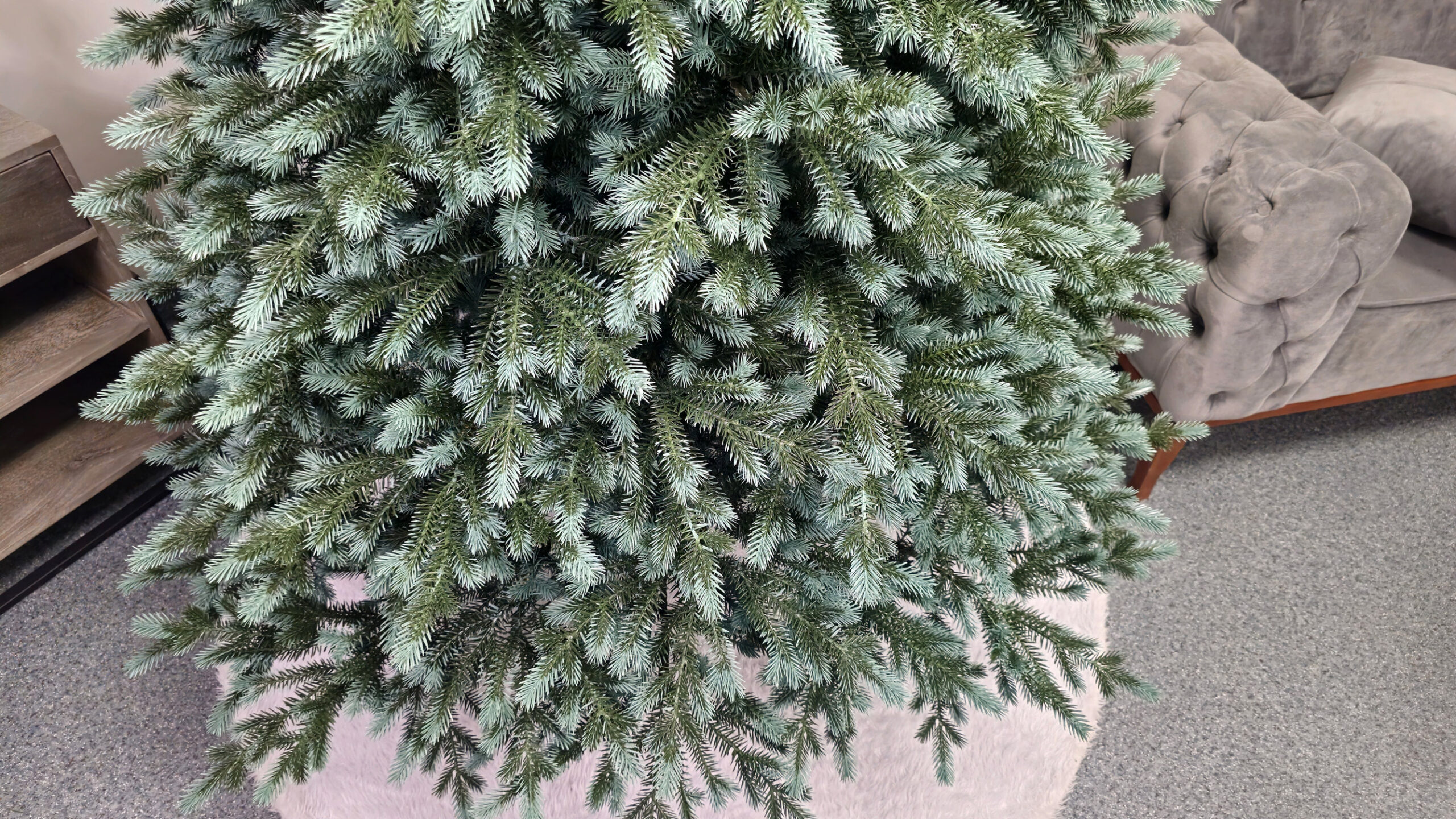 Brad artificial Christmas Deluxe by Sersimo, Alaska Select verde argintiu, integral 3D, 230 cm [7]