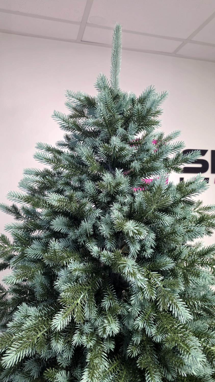 Brad artificial Christmas Deluxe by Sersimo, Alaska Select verde argintiu, integral 3D, 230 cm [6]