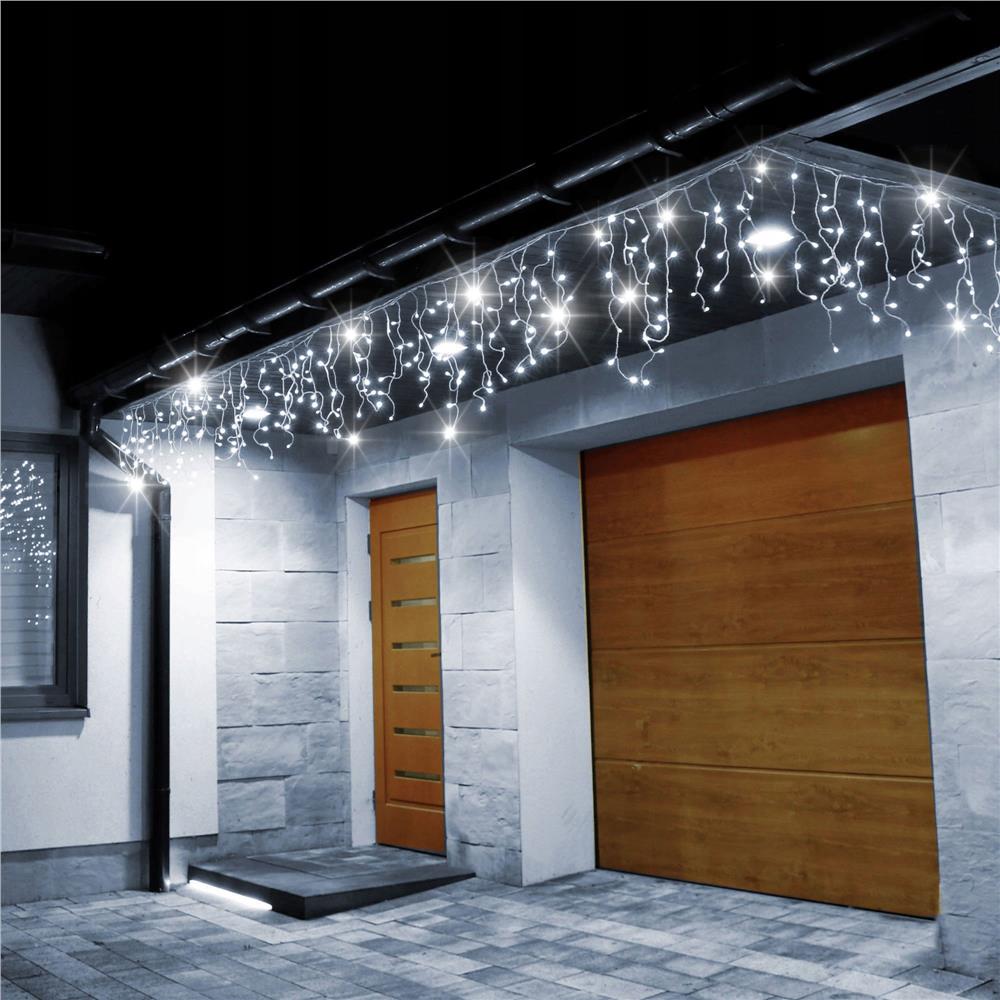 Ghirlanda luminoasa tip perdea 300 LED-uri, 12m, pentru interior/exterior, cu flash, iluminare alba [17]