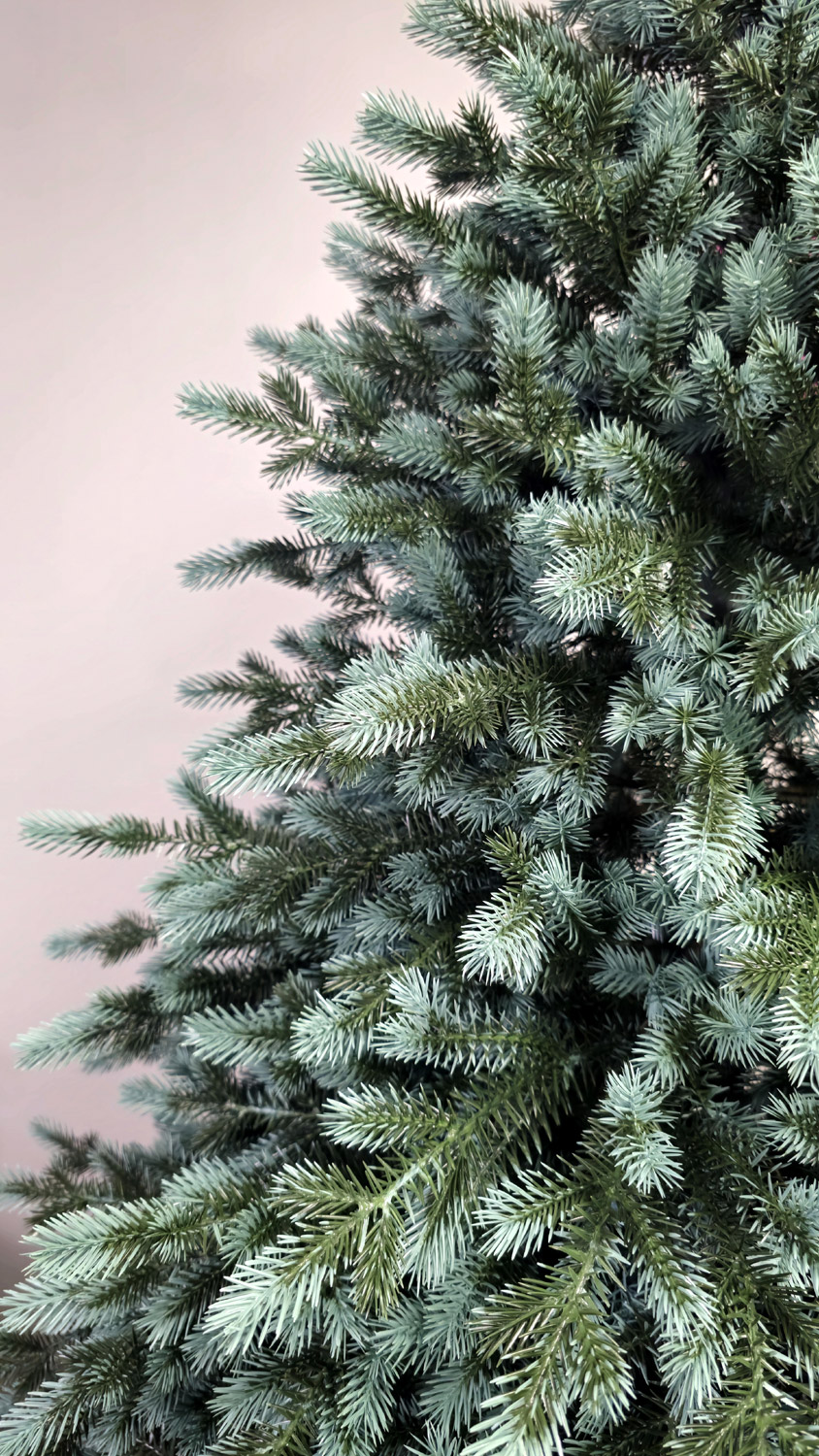 Brad artificial Christmas Deluxe by Sersimo, Alaska Select verde argintiu, integral 3D, 230 cm [4]