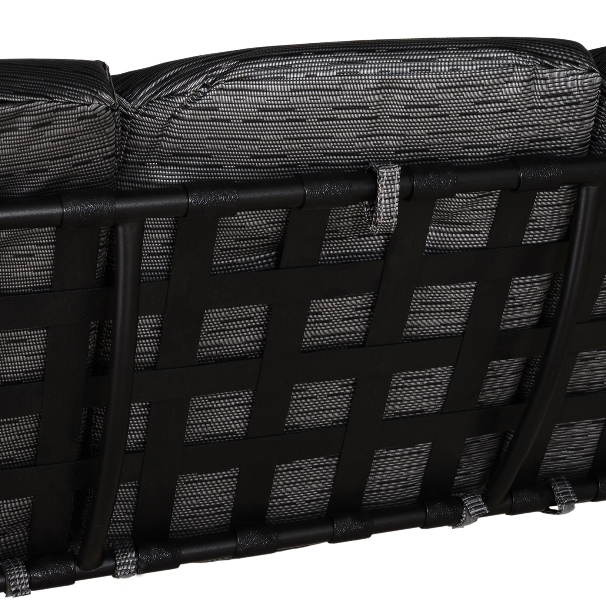  Balansoar pentru Gradina pentru 3 Persoane cu Copertina Reglabila si Perne, 200x120x170cm, Negru [8]