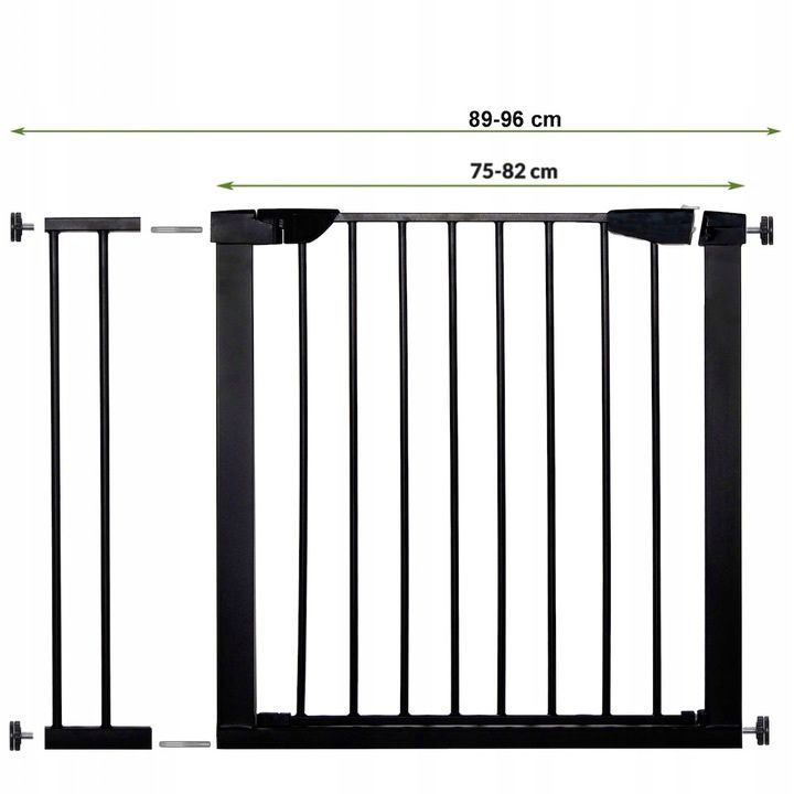 Poarta de siguranta Safety Gate pentru scari, ajustabila 89-96 cm, din otel, neagra [2]
