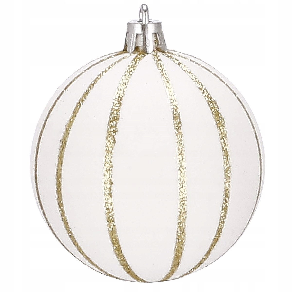 Set globuri de Craciun cu modele de sarbatori, 30 bucati, 7cm, alb auriu [3]