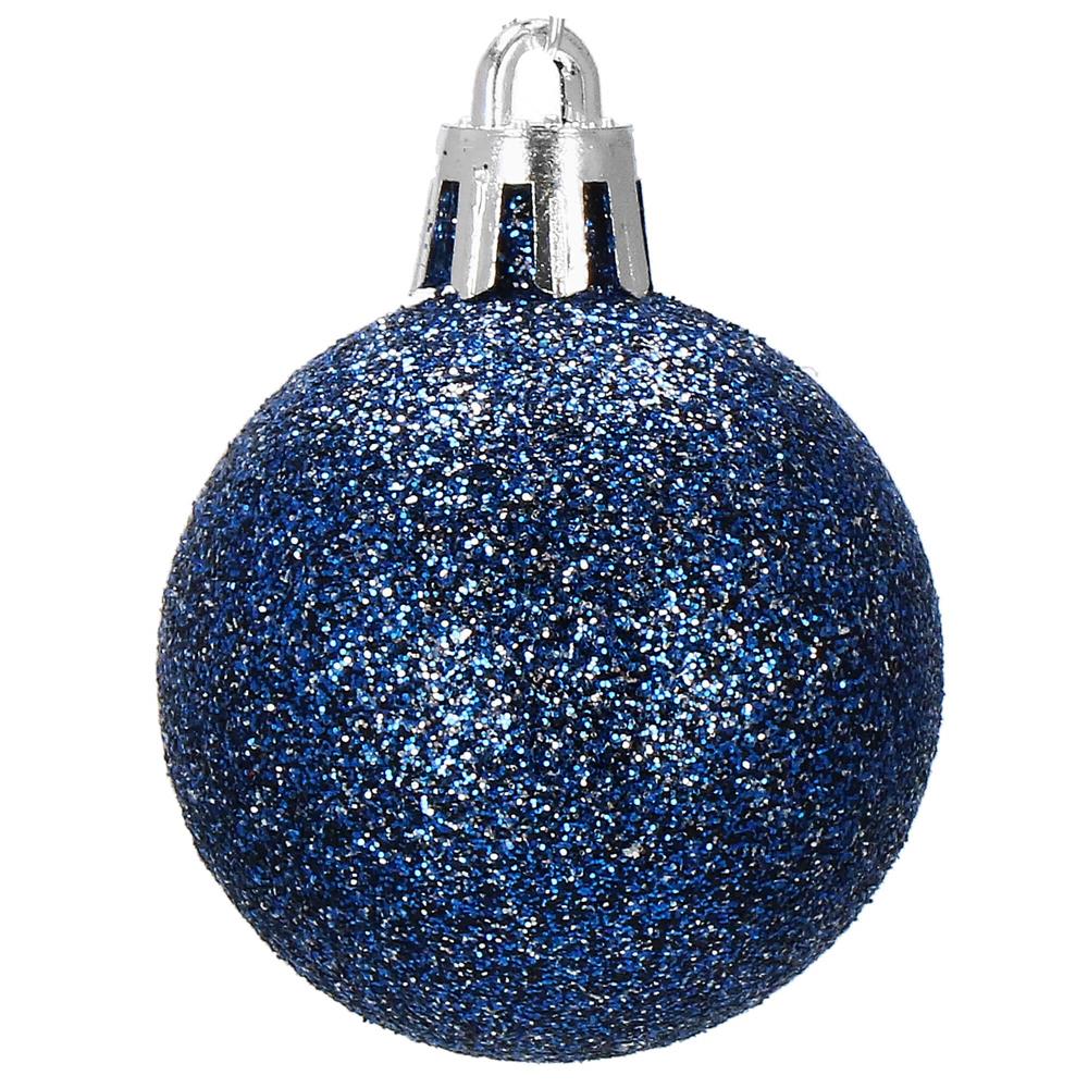Set globuri de Craciun, 20 bucati, 3 modele, 4cm, albastru inchis [2]
