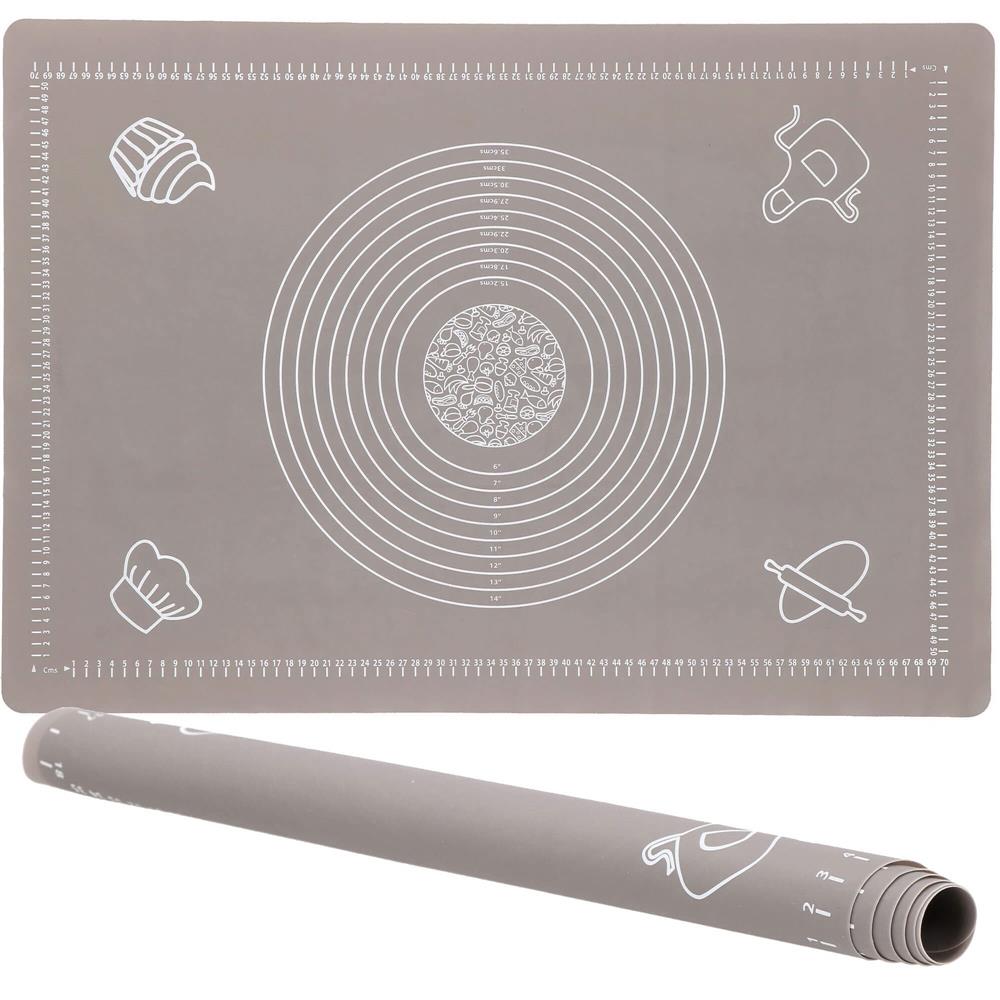 Plansa din silicon alimentar de framantat aluat, rezistenta la temperaturi ridicate, 65x45cm, gri [3]