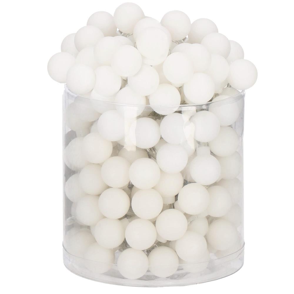 Instalatie bile luminoase pentru gradina, 7,5 metri, 50 LED-uri, cu baterii, galben [2]