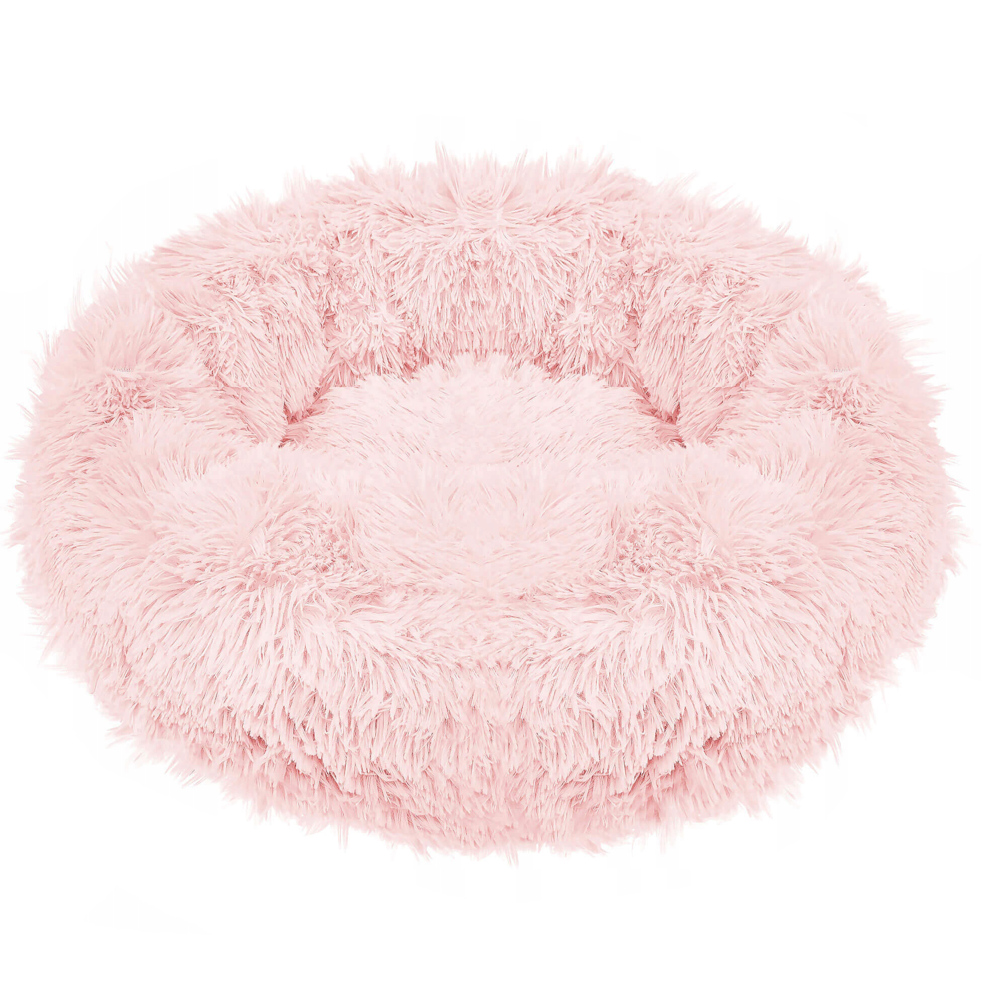 Decoratiuni si articole casa - Pat Sersimo pentru caini si pisici, cu husa detasabila, roz deschis, diametru 50cm