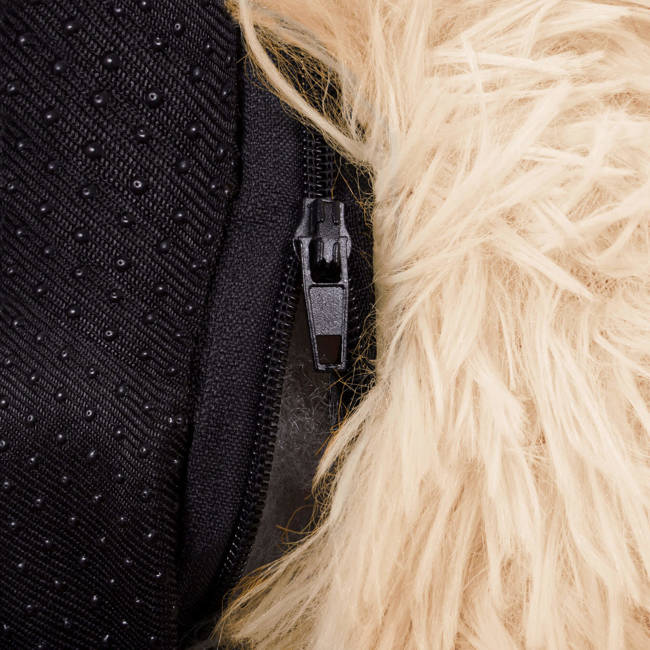 Pat Sersimo pentru caini si pisici, cu husa detasabila, crem, diametru 40cm [10]