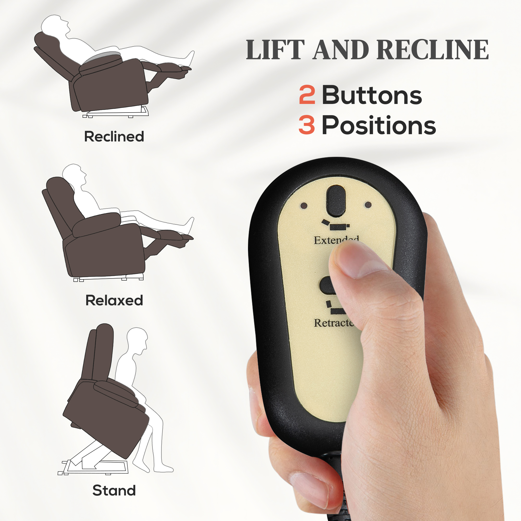  Fotoliu Ridicare Electric - Cu Masaj, incalzire & Telecomanda [4]