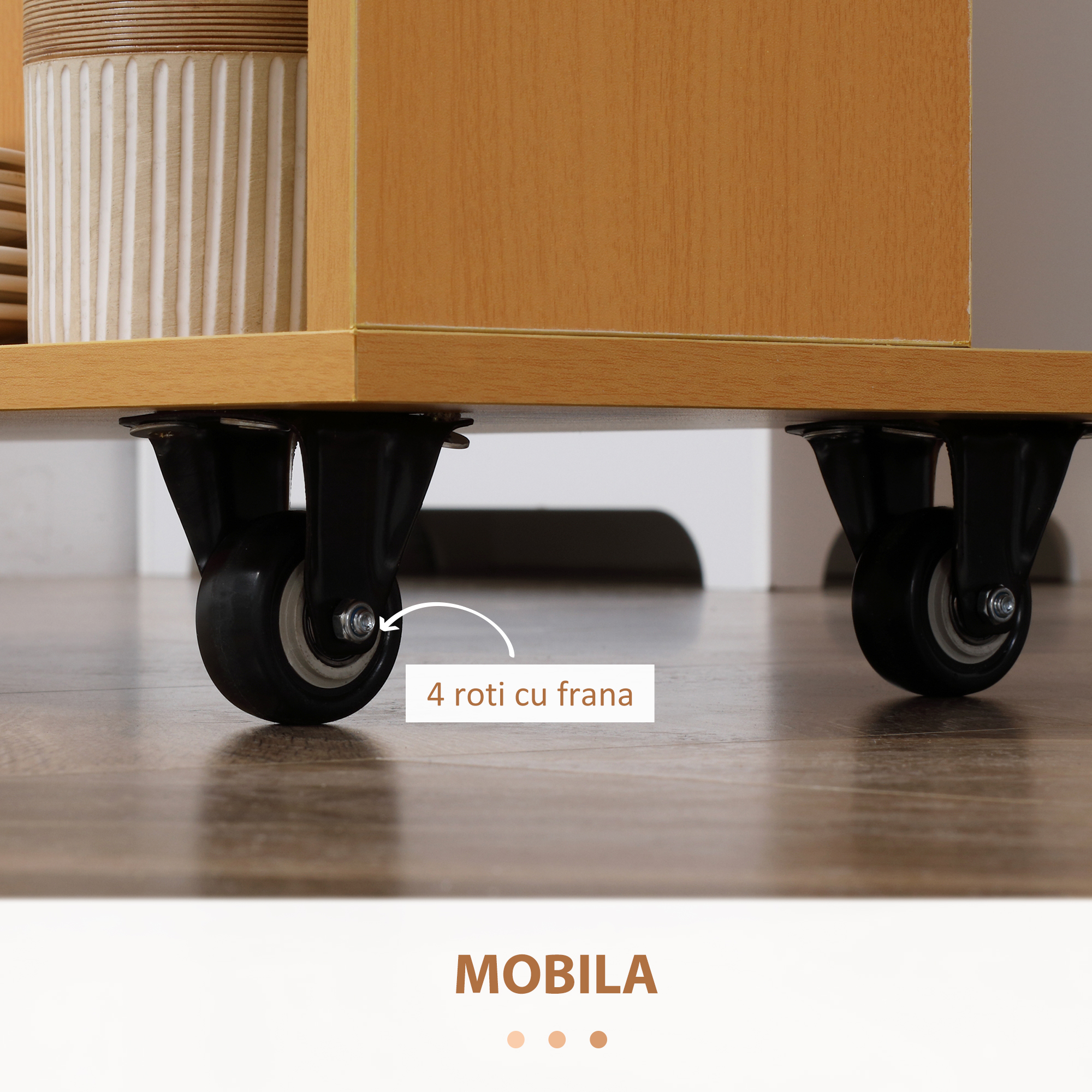  Masa de sufragerie pliabila moderna, bufet extensibil pentru spatii mici, locuri pana la 3 persoane, natural [7]