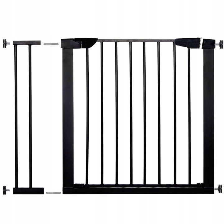 Mobila - Poarta de siguranta Safety Gate pentru scari, ajustabila 89-96 cm, din otel, neagra
