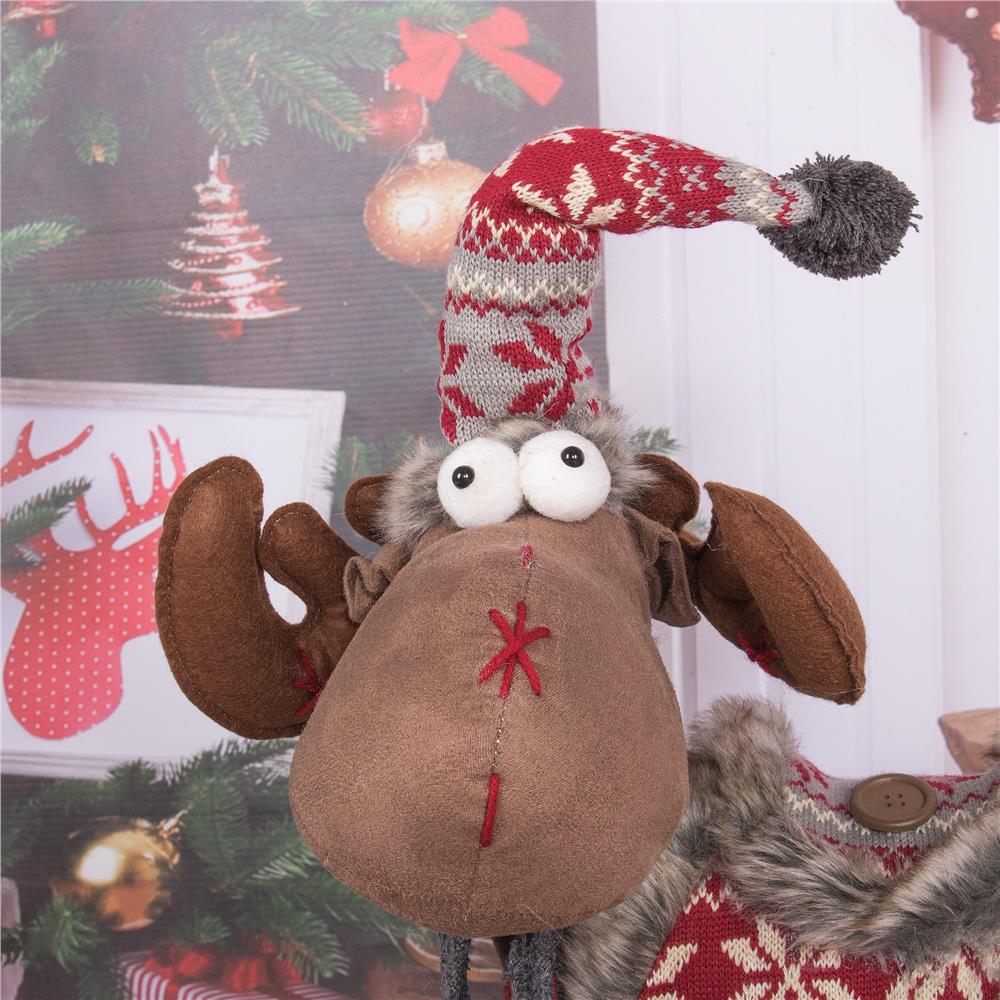 Figurina Craciun, Ren, picioare telescopice, inaltime extensibila 84-124cm [4]