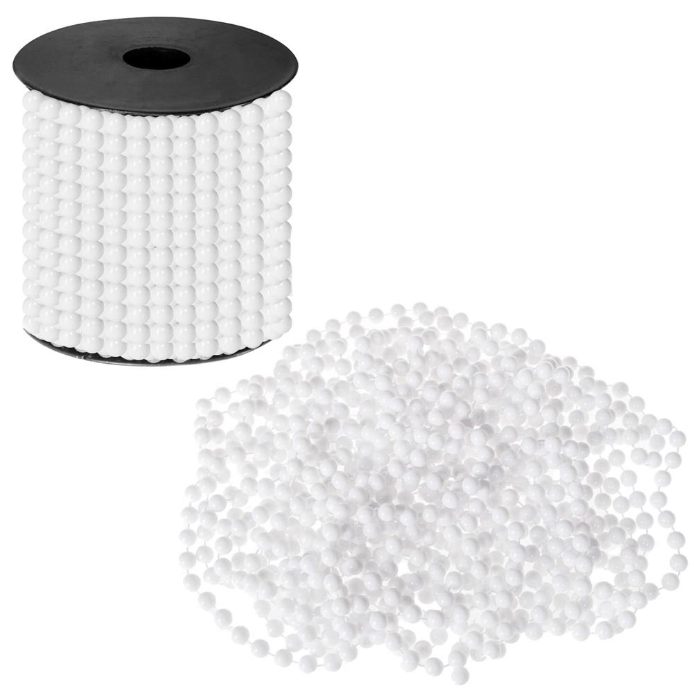 Ghirlanda de margele pentru bradul de Craciun, 10 metri, alb [3]