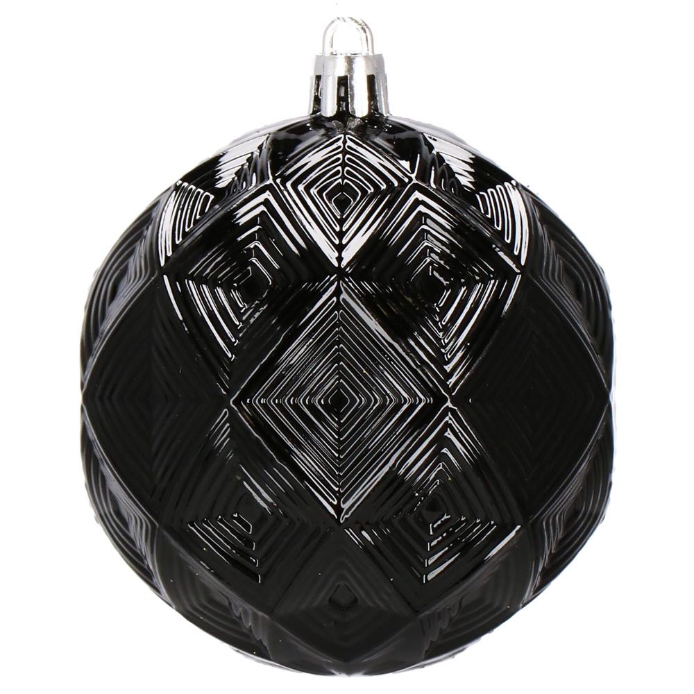 Set globuri de Craciun, 30 bucati, 8cm, 6 modele, negru [4]