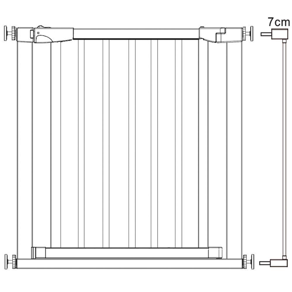 Poarta de siguranta Safety Gate pentru scari, ajustabila, din lemn cu structura otel, 82-89cm, negru maro [4]