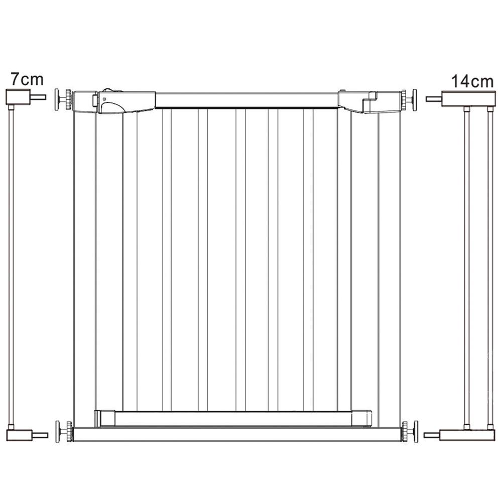 Poarta de siguranta Safety Gate pentru scari, ajustabila, din lemn cu structura otel, 96-103cm, negru maro [2]