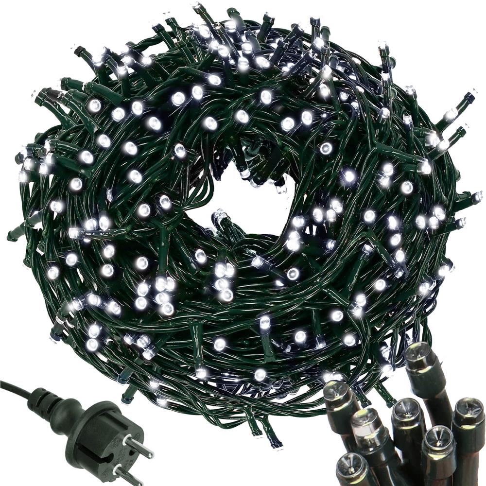 Instalatie lumini pentru bradul de Craciun, 91,5 metri, 1500 LED-uri, alb rece [2]