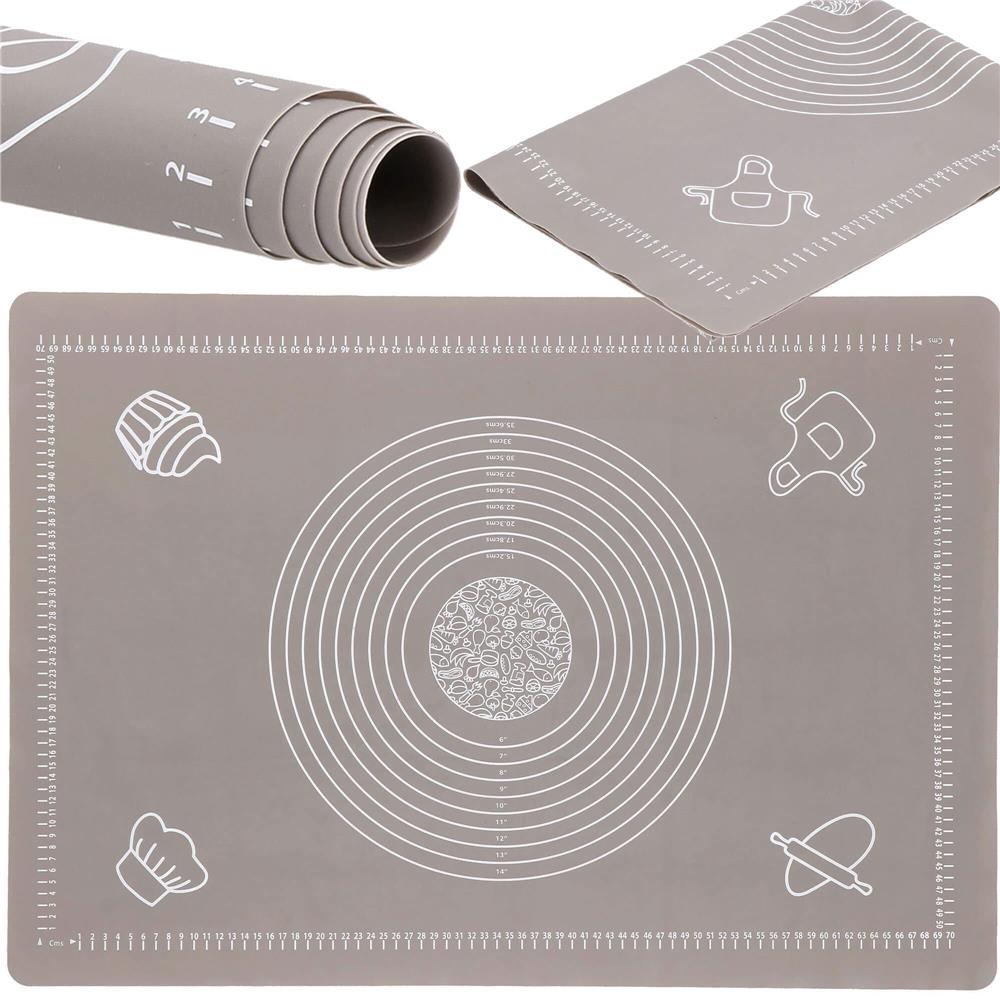 Plansa din silicon alimentar de framantat aluat, rezistenta la temperaturi ridicate, 65x45cm, gri [4]