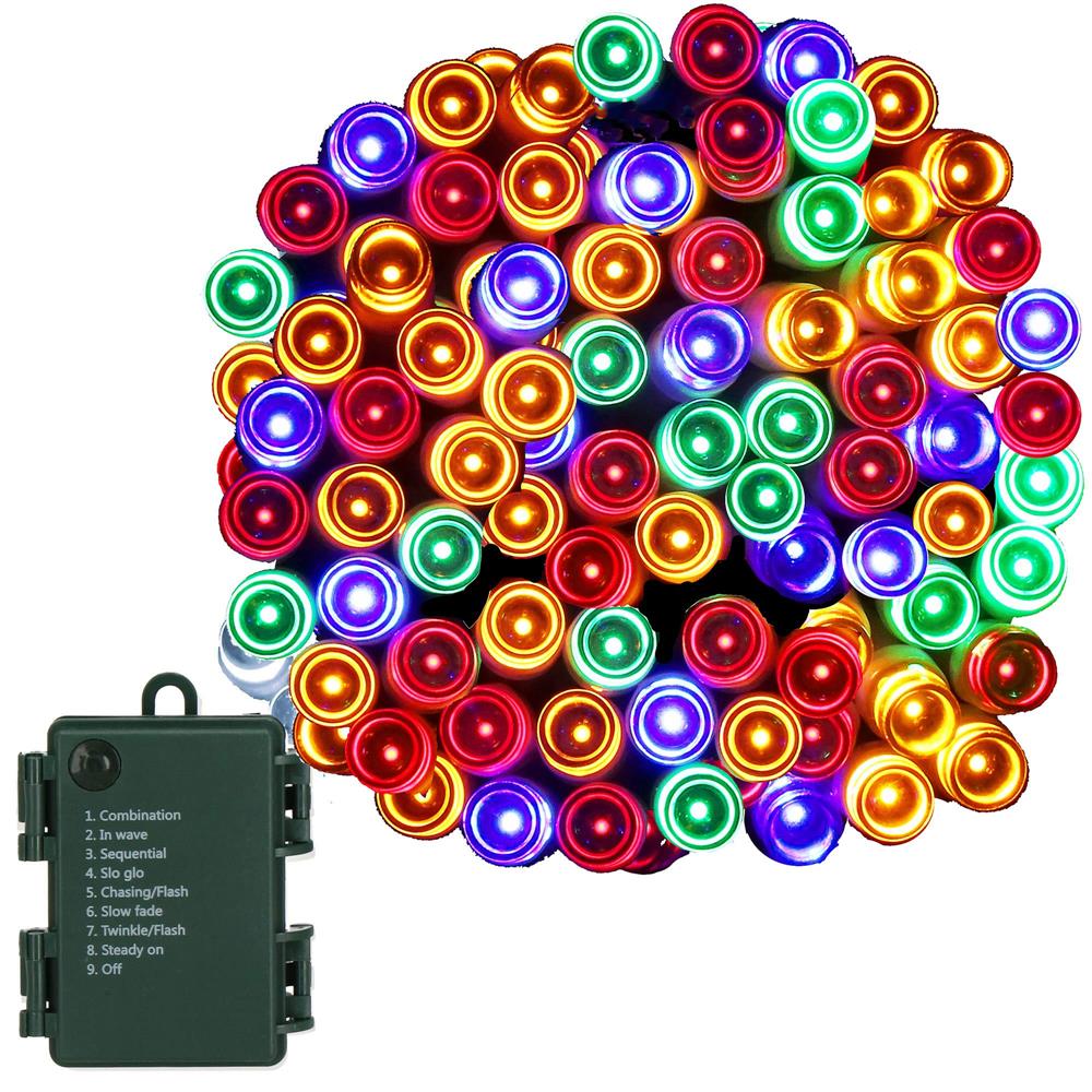 Instalatie lumini de exterior pentru gradina, 5 metri, 50 LED-uri, cu baterii, multicolor [3]