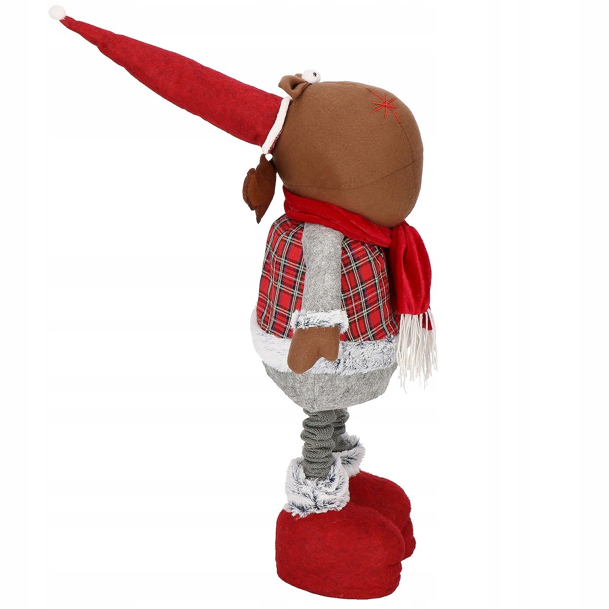 (DL) Figurina Craciun, Ren, picioare telescopice, inaltime extensibila 55-95cm [4]