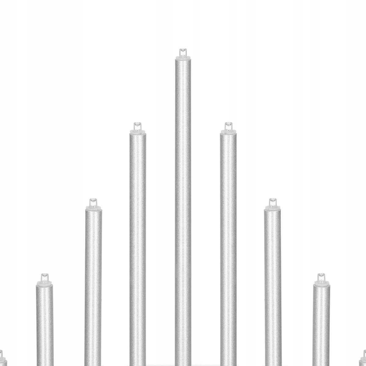 Lumanari decorative de Craciun, 9 becuri tip LED, culoare argintiu [6]