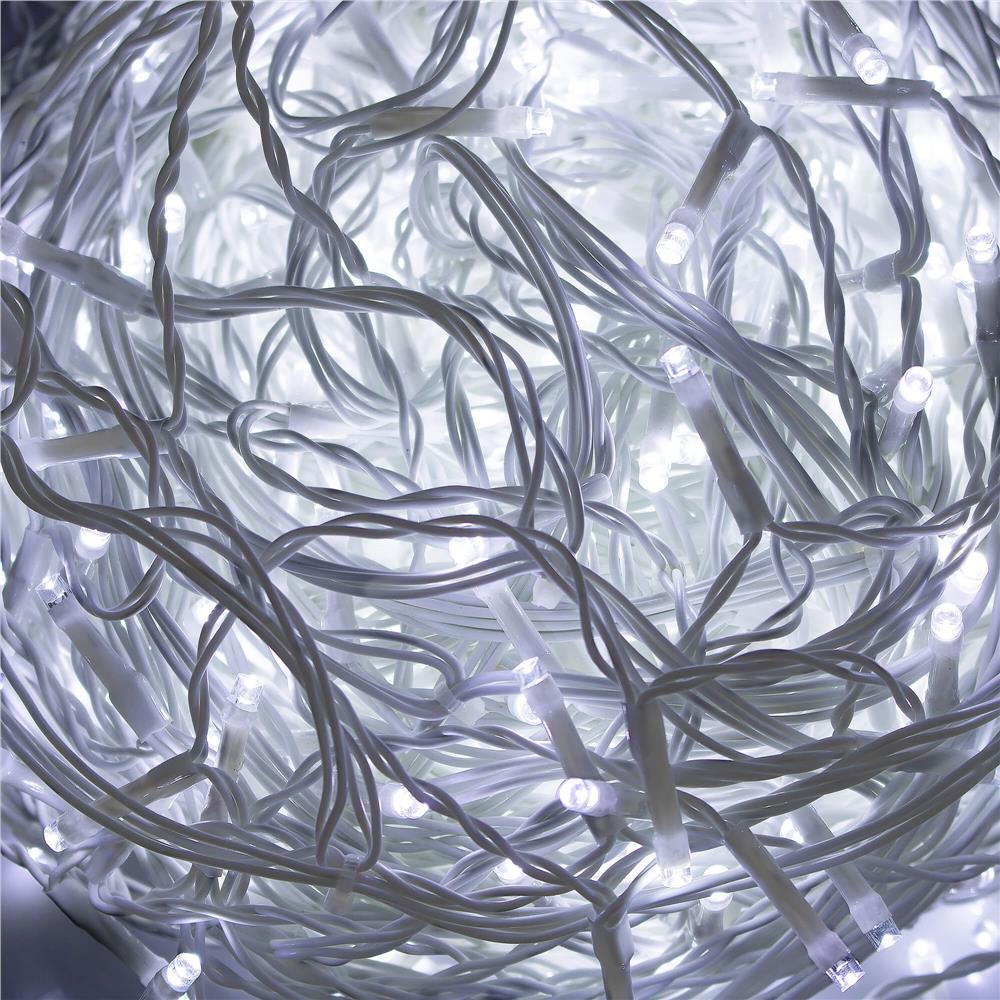 Ghirlanda luminoasa tip perdea 300 LED-uri, 12m, pentru interior/exterior, cu flash, iluminare alba [3]