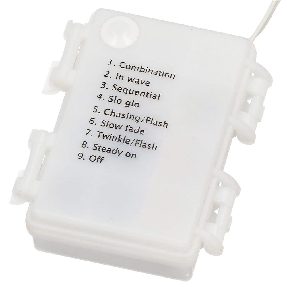 Instalatie lumini de exterior pentru gradina, 9 metri, 120 LED-uri, cu baterii, galben [3]