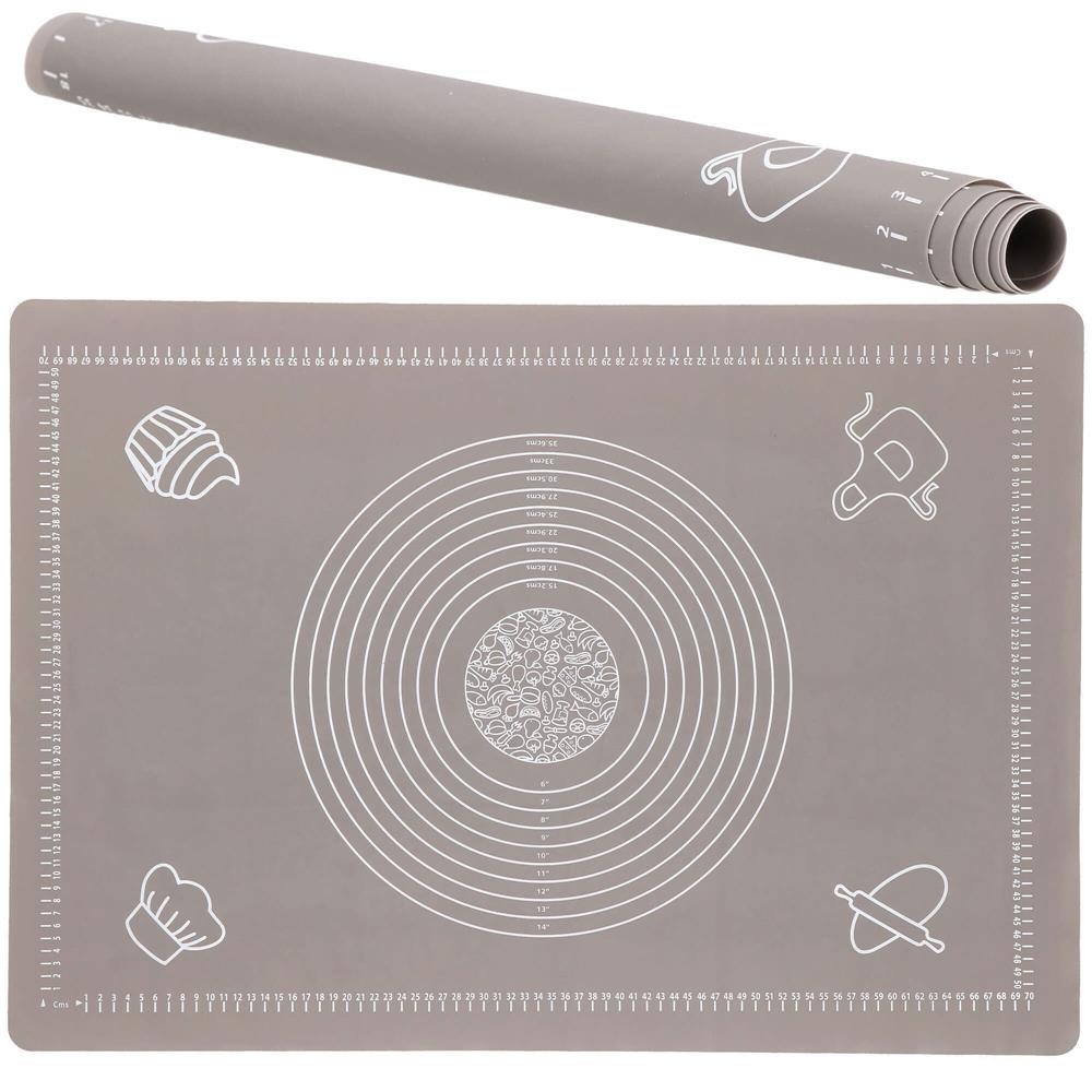 Plansa din silicon alimentar de framantat aluat, rezistenta la temperaturi ridicate, 65x45cm, gri [33]