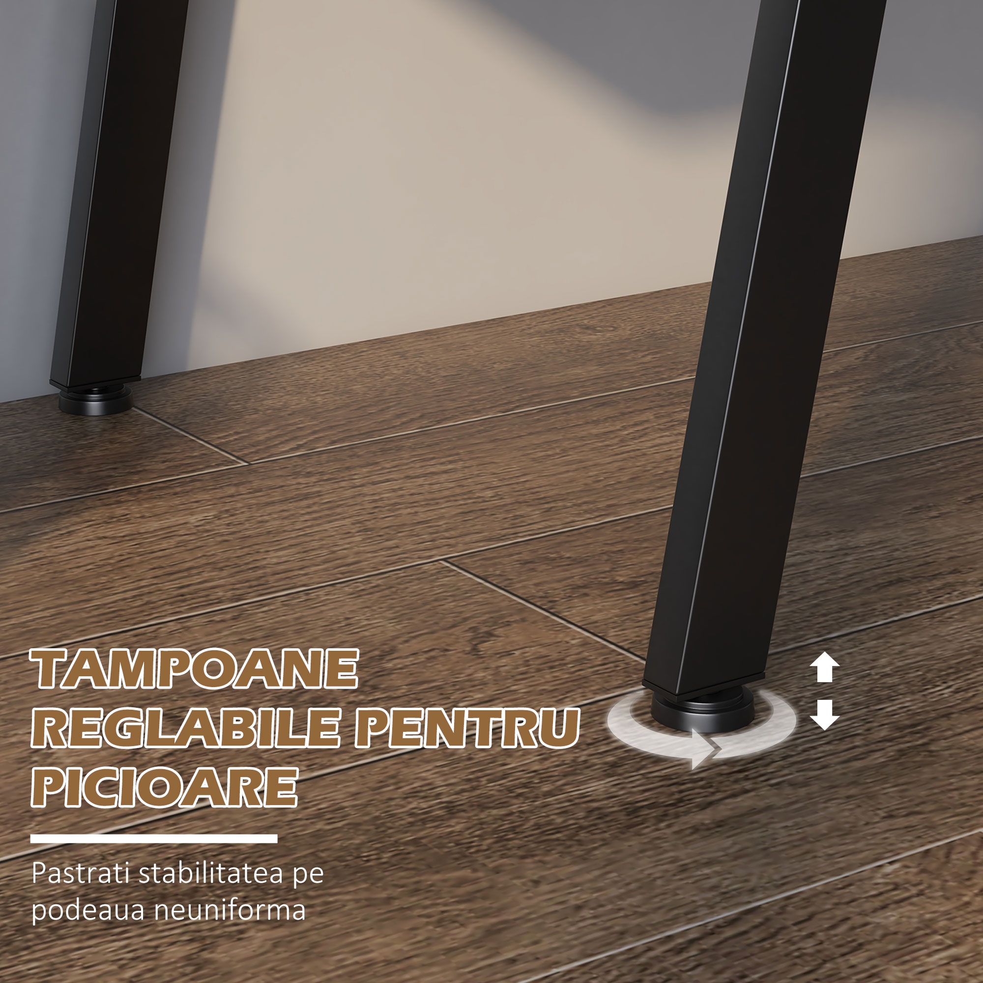  Raft Biblioteca Stil Industrial din PAL si Otel in Forma de A, 92x38.5x166 cm, Maro si Negru [6]