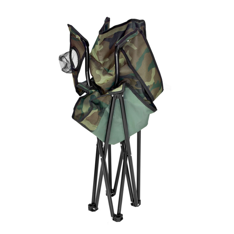 Scaun pliabil camping sau pescuit Sersimo, suport pahar, camuflaj [3]
