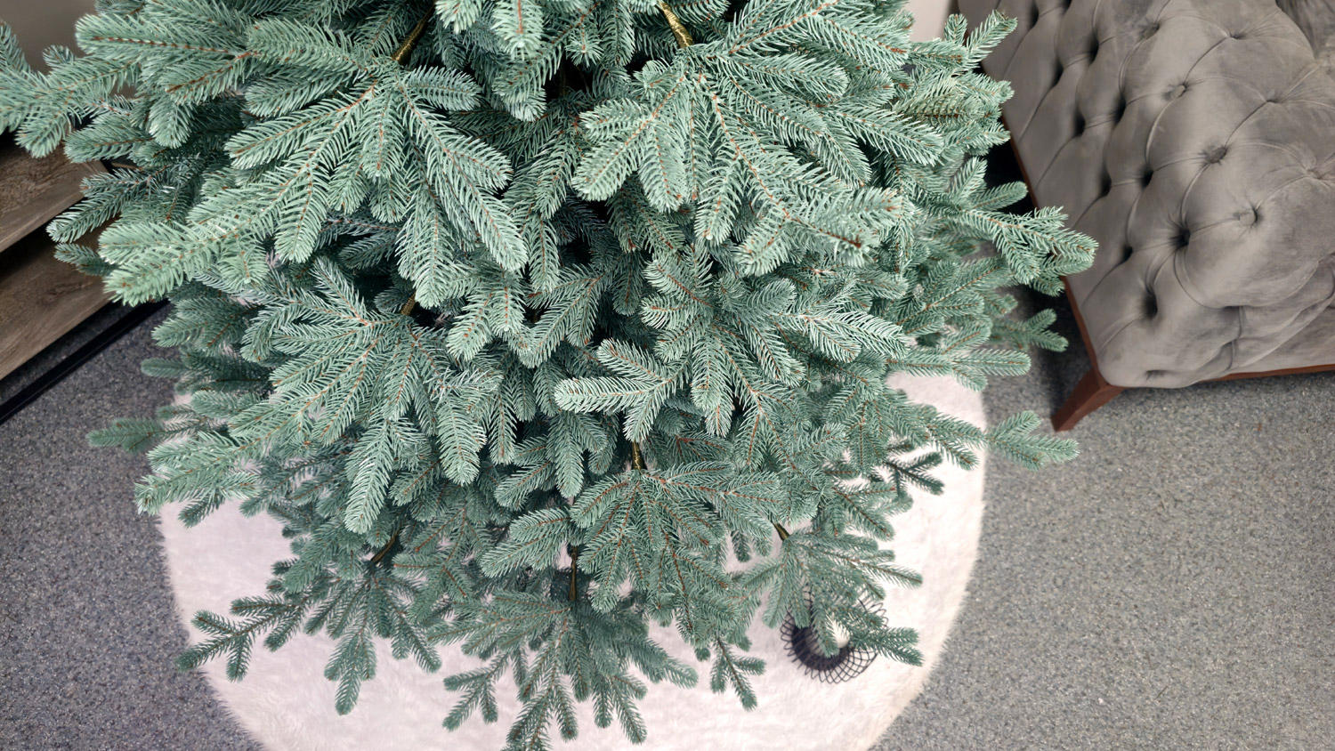 Brad artificial Christmas Deluxe by Sersimo, Viena Select argintiu, integral 3D, 230cm [11]