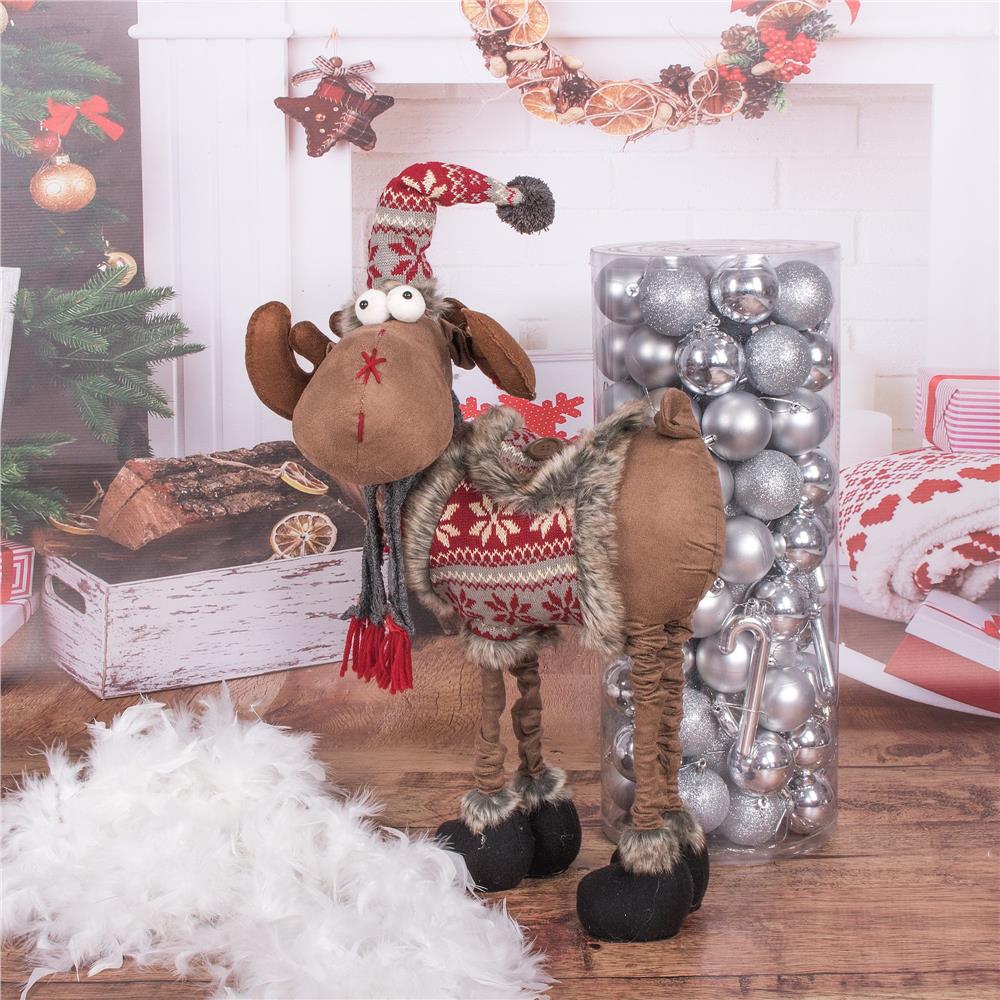 Figurina Craciun, Ren, picioare telescopice, inaltime extensibila 84-124cm [5]