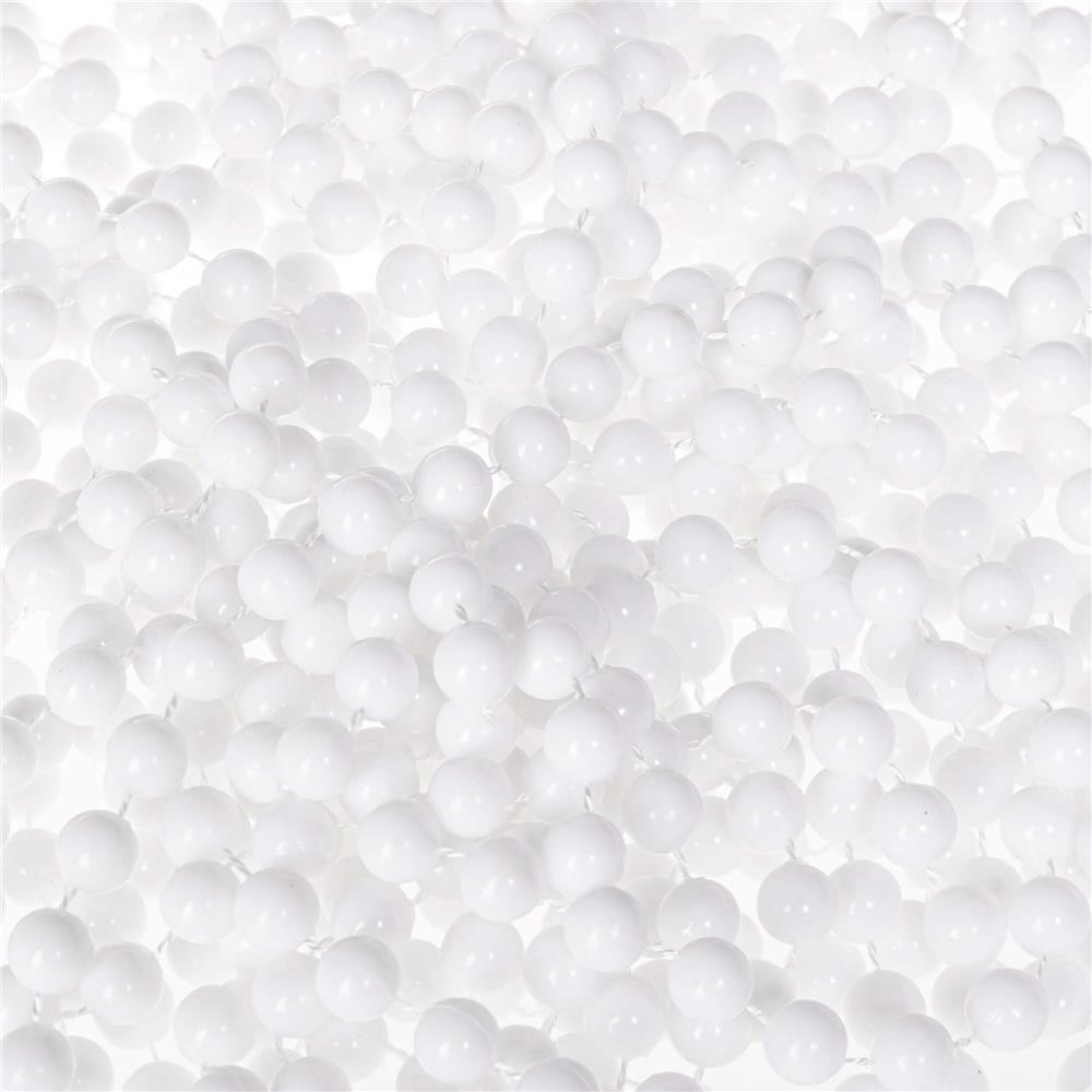 Ghirlanda de margele pentru bradul de Craciun, 10 metri, alb [4]