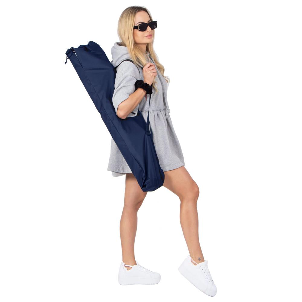 Pat pliant pentru camping, structura metalica, 190x74x42cm, 150kg, albastru marin [4]