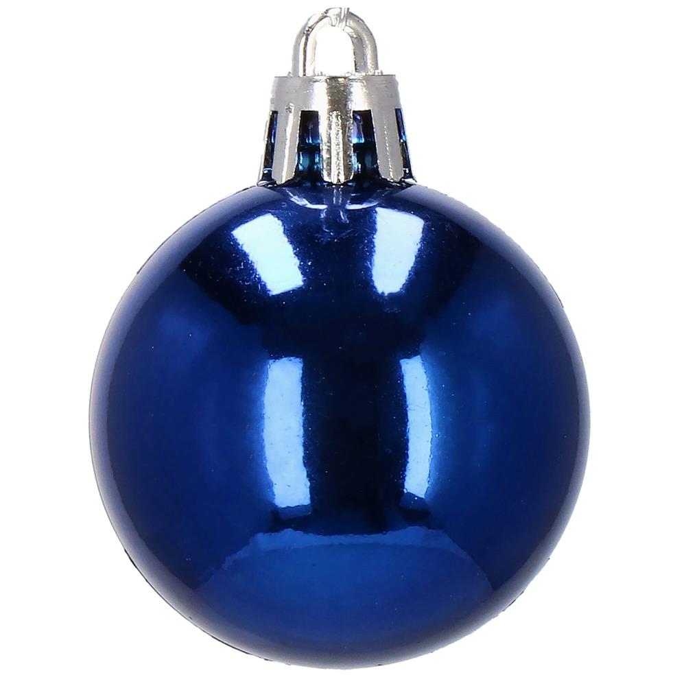 Set globuri de Craciun, 20 bucati, 3 modele, 4cm, albastru inchis [4]